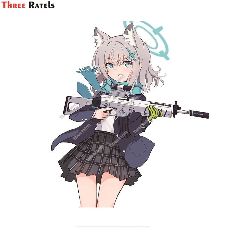 蔚蓝档案 白子小仓唯机枪贴纸房间墙壁车门镜子装饰个性防水