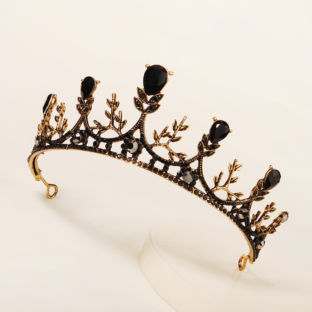 欧美爆款合金王冠复古巴洛克皇冠万圣节派对头饰摄影写真新娘配饰