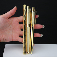 纯铜竹节笔黄铜宝珠签字笔电镀金色商务中性笔送人创意礼品可刻字