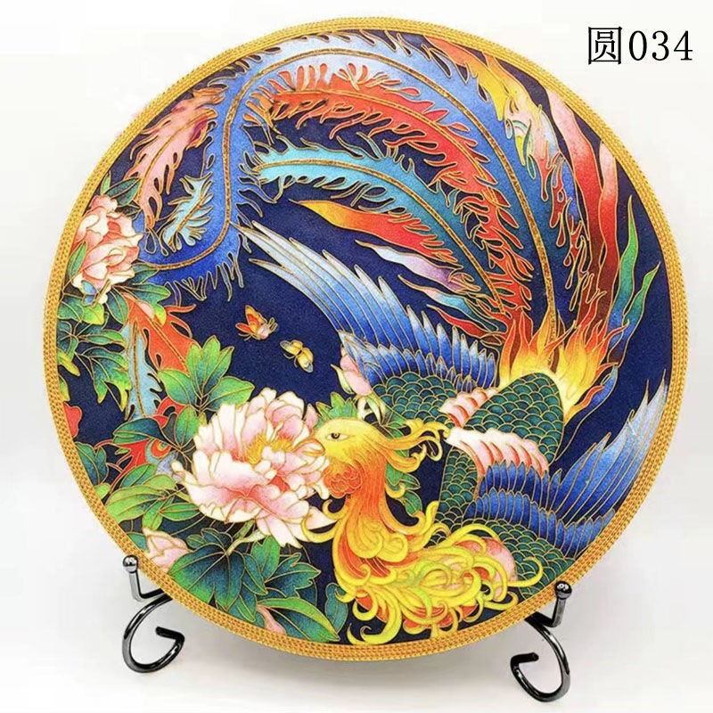 掐丝珐琅diy手工材料景泰蓝金丝彩沙画工艺画制作包套装