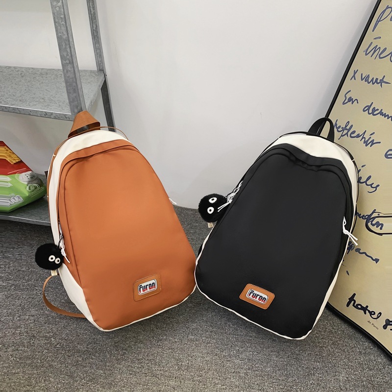 Junior High School Student Schoolbag Men's Ins Trendy Niche Design Backpack Girls Simple Backpack