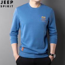 JEEP SPIRIT新款男士长袖卫衣圆领套头宽松大码男休闲卫衣打底衫