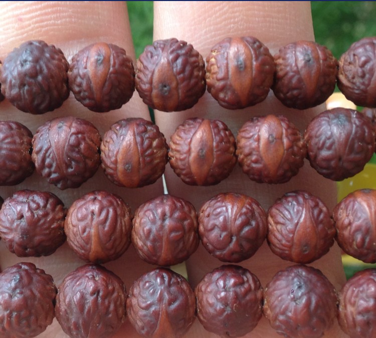 7mm正圆小凤眼菩提酸枣核佛珠108 6颗手串项链超像尼泊尔凤眼念珠