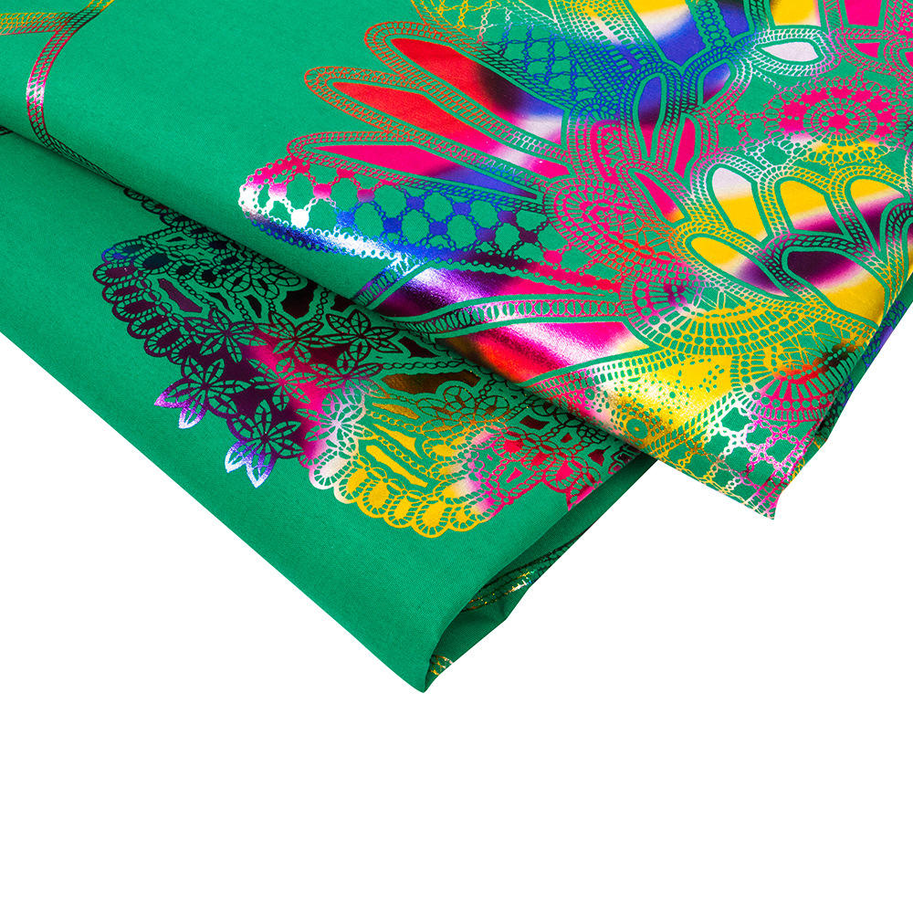 Foreign Trade African National Style Printed Fabric Polyester Bronzing Colorful Fabric Printed Clothing Fabric