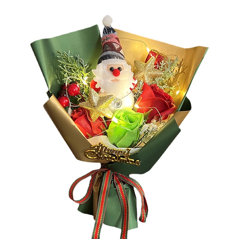 New Christmas Small Gift Wholesale Creative Snowman Bouquet Can Be Sent on Behalf of the Company Activity Gift for Girls Girlfriends