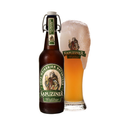 德国原装卡布奇纳小麦白啤酒kapuziner weibbier 500ml*20瓶装