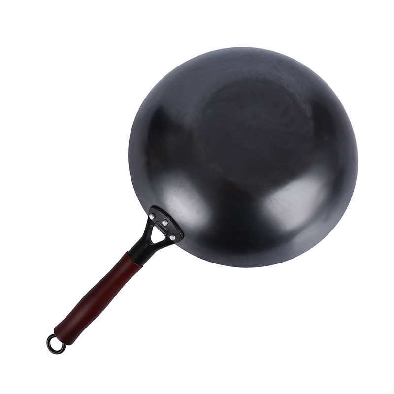 Gourd Handle Nitrided Hand Pot Non-Coated Black Steel Wok Household Less Lampblack Frying Pan Pan Stove Universal