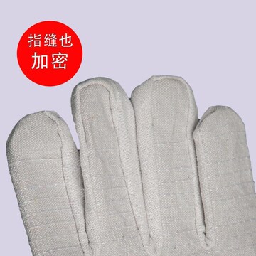 工地加厚帆布短款搬砖机械厂干活劳保工作手套耐磨车间24线棉布