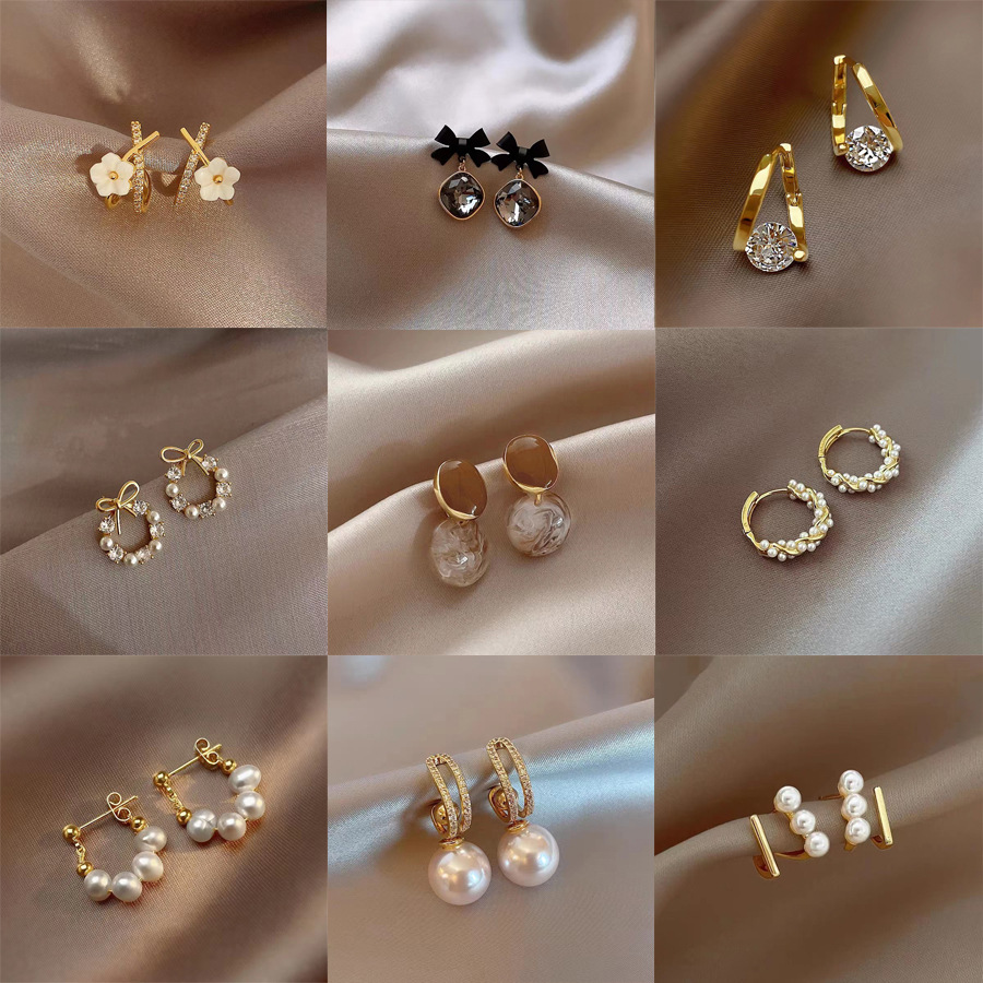 popular 925 silver pin earrings high quality high-grade earrings korean socialite french style retro minority earrings wholesale