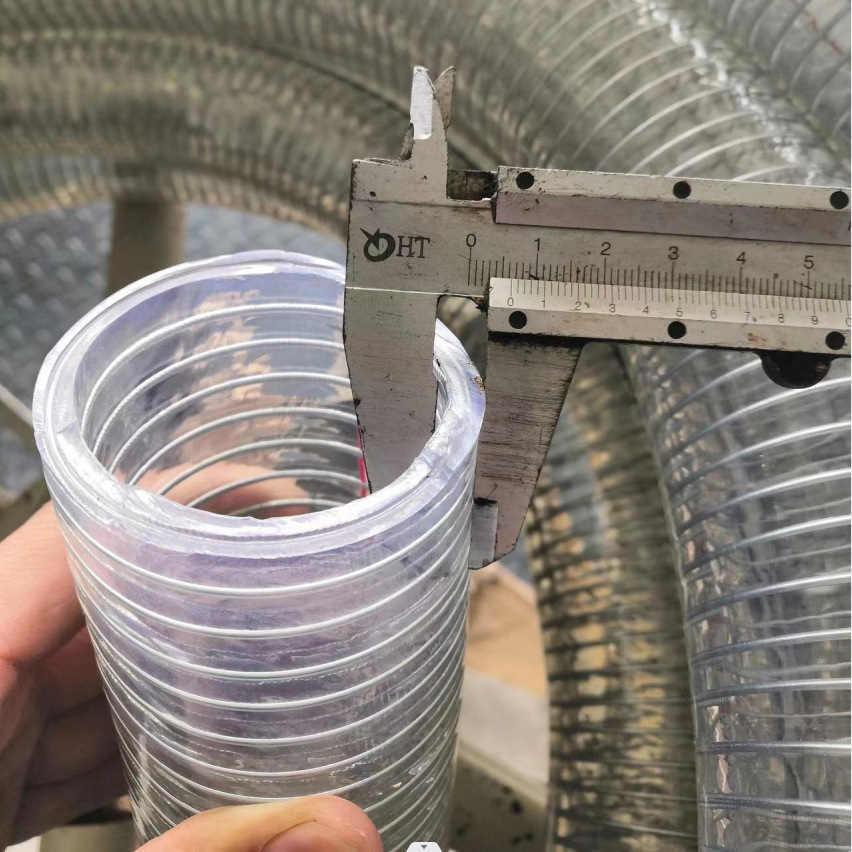 厂家现货pvc透明螺旋钢丝增强塑料软管真空输水抽油排灌用管加厚