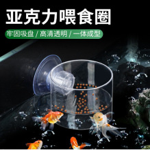 鱼缸水族喂食圈塑料亚克力透明观赏鱼喂食圈饲料防飘散上浮性饲料