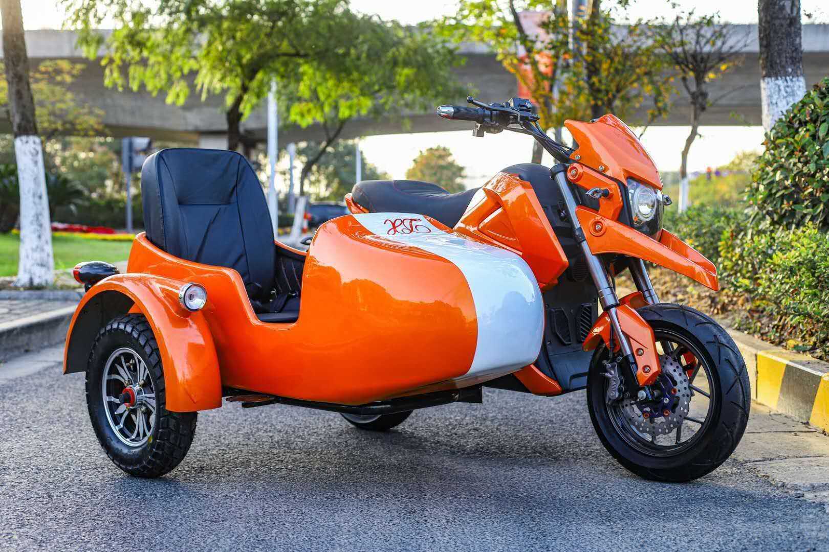 罗马摩托车电机续航旅游假日三轮边斗边电动车三轮板边酷车长偏