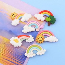 卡通彩虹系列 可爱童趣diy奶油胶自制手机壳发夹头绳饰品树脂配件