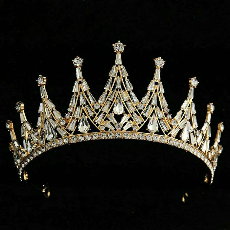 新款皇冠新娘配饰女神舞台表演发饰女生日王冠韩式时尚礼服头饰