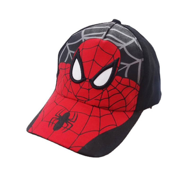 Cross-Border European and American Cartoon Spider Embroidery Baseball Cap 2-8 Years Old Children's Peaked Cap Children Outdoor Sun Protection Sun Hat