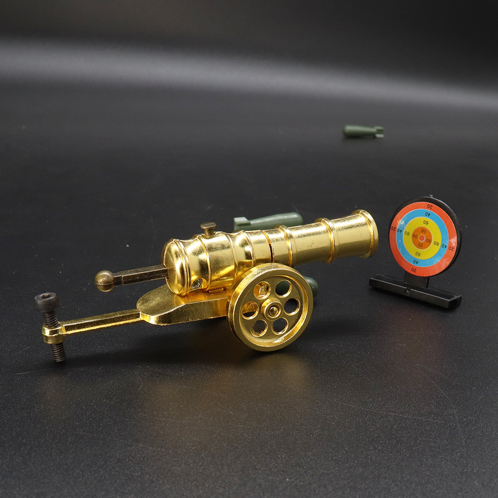 吃鸡车轮炮迫击炮新款金属可发射炮弹军事模型桌面儿童礼物玩具