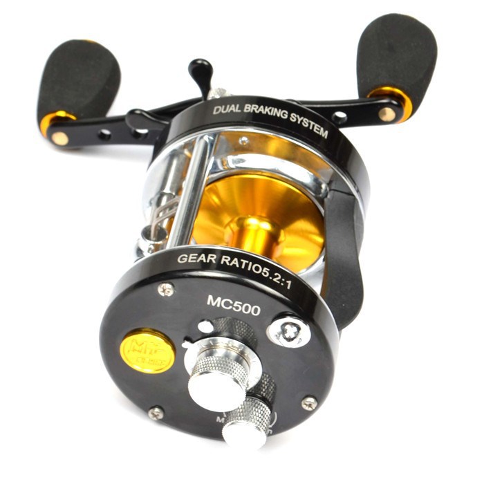 明洋mc500磁力刹车6轴全金属鼓轮雷强轮海钓轮渔轮保修防海水