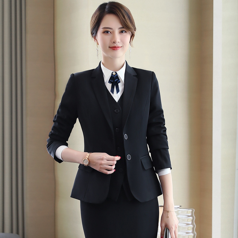 职业装春秋西服气质公务员面试正装女大学生工作服小西装女装套装