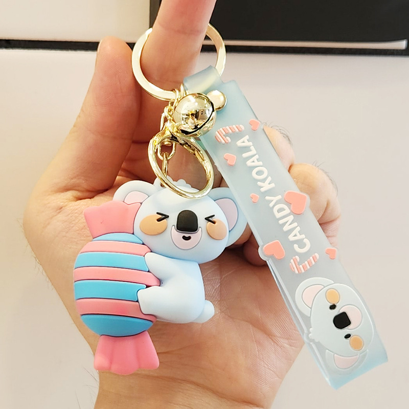 Creative Candy Koala Keychain Girls Exquisite Keychain Cute Schoolbag Small Ornament Hanging Decor Doll Key Chain