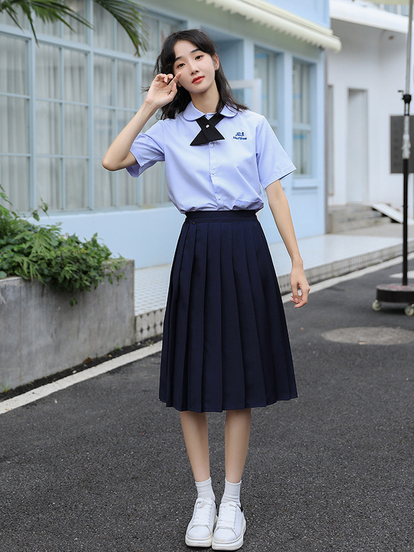 泰国校服娜诺泰式初恋禁忌女孩同款jk制服刺绣衬衫百褶裙班服套