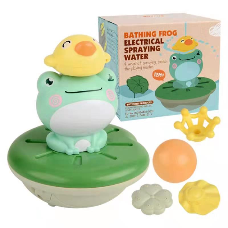 Cross-Border Children Playing with Water Toys Electric Water Spray Frog Bee Bathroom Toy Baby Shower Head