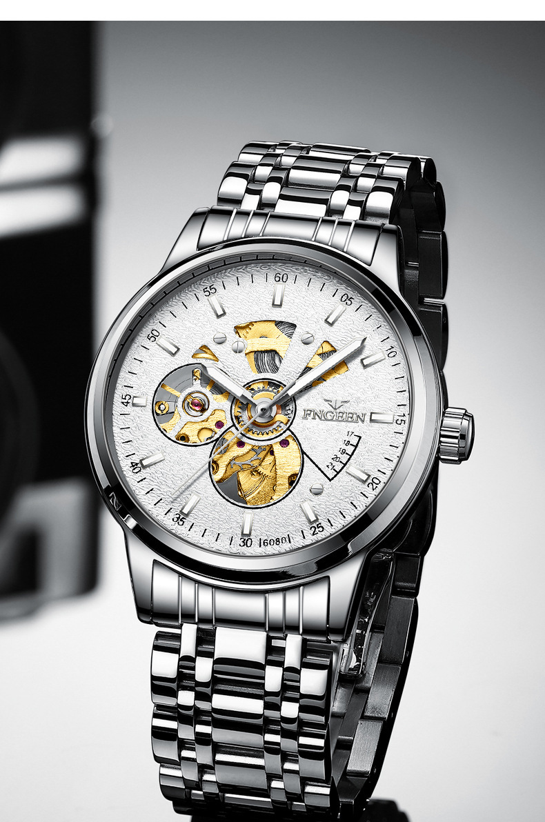 芬尊手表男机械表全自动镂空学生潮2020新款男士直播网红手表