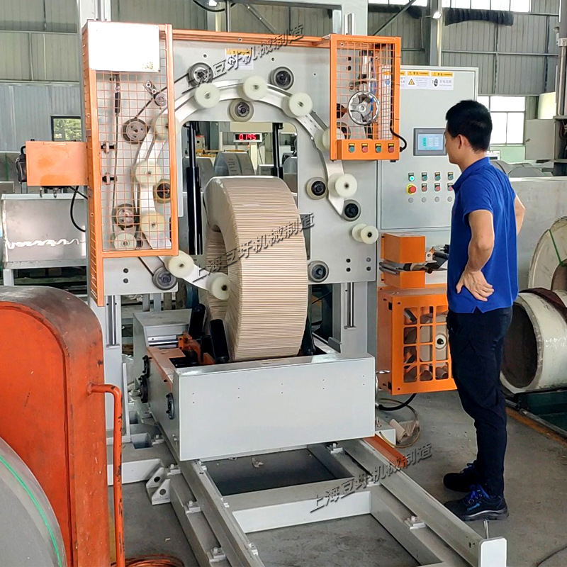 新款带卷打包机 自动钢带缠绕包装机 铜卷铝带卷缠绕打包机 包邮