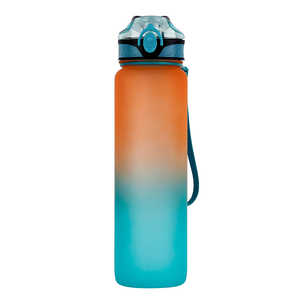 2023 New Double Drink Cover Plastic Water Bottle 32oz Portable Cup Tritan Outdoor Sports Cup