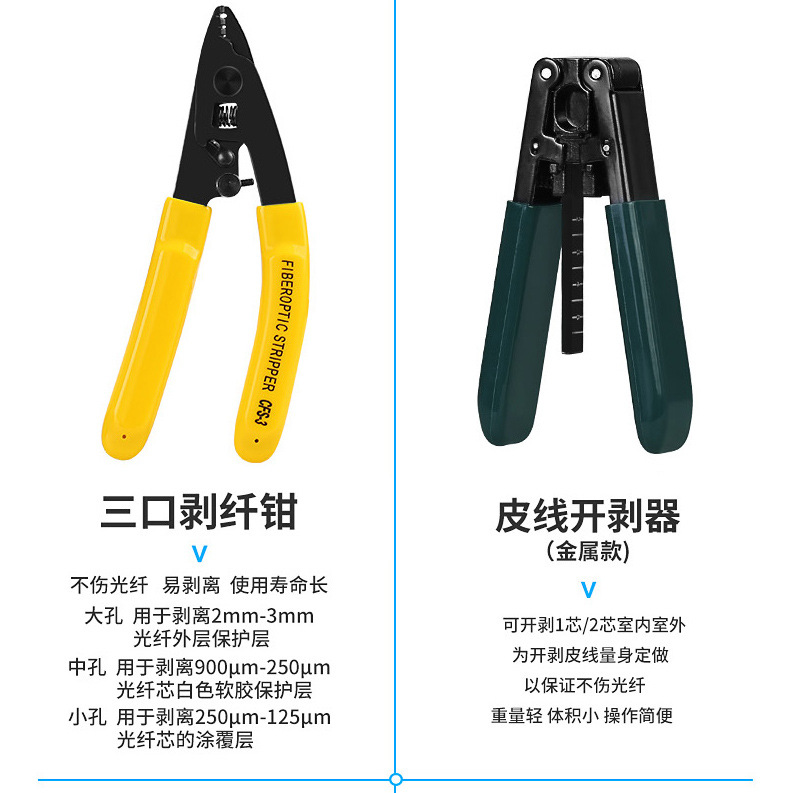 熔接机冷接套装工具包箱光功率计红光笔米勒钳切割刀光纤工具套装