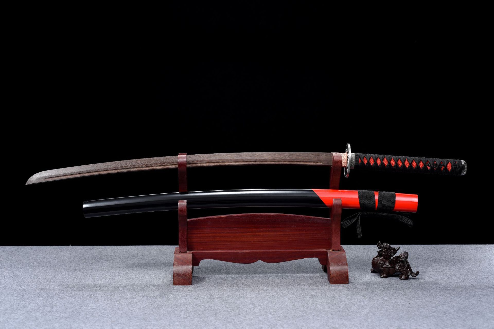 刀剑手工日本木刀一体花梨木道具刀cos摆件冷兵器摆件未开刃