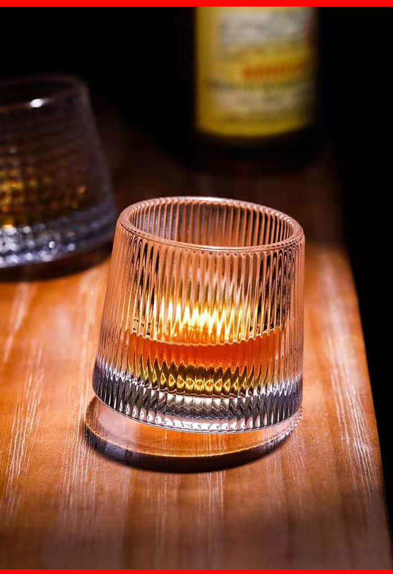 夜店酒吧威士忌酒杯欧式竖纹水晶玻璃洋酒杯锤纹玻璃杯厂家批发