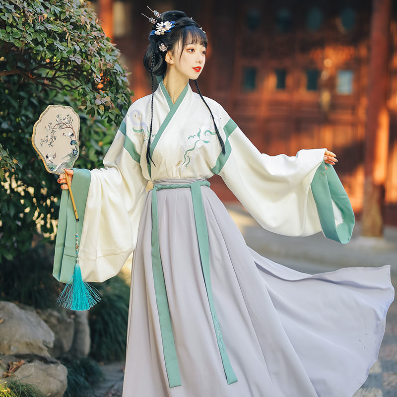 六仙书阁冷风原创正品汉服男女学生cp情侣中国风晋制齐腰交领襦裙