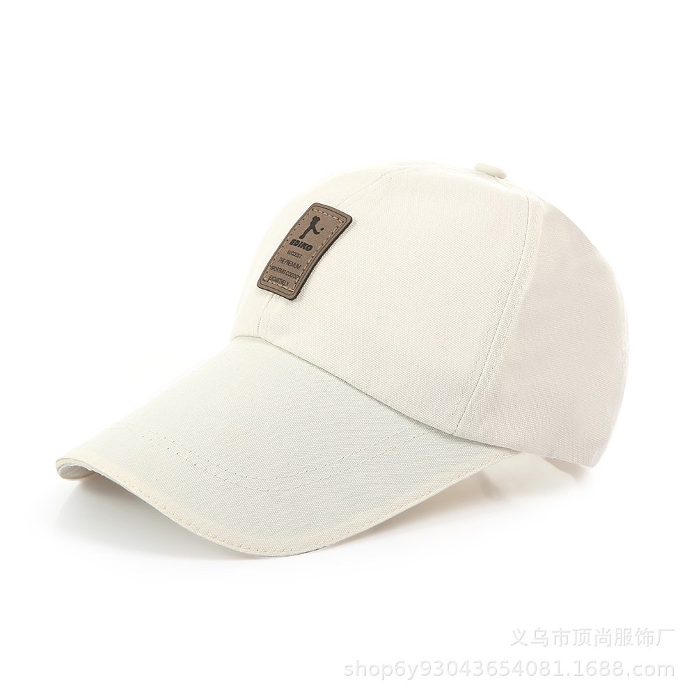 Hat Korean Style Canvas Baseball Cap Spring and Autumn Outdoor Lengthened Peaked Cap Winning Golf Men's Sun Hats Women