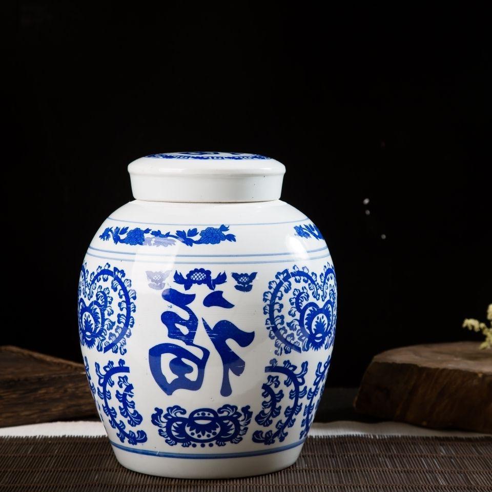 陶瓷骨灰罐骨灰盒骨灰坛带盖大号捡骨坛殡葬业用具拣骨罐迁坟用品