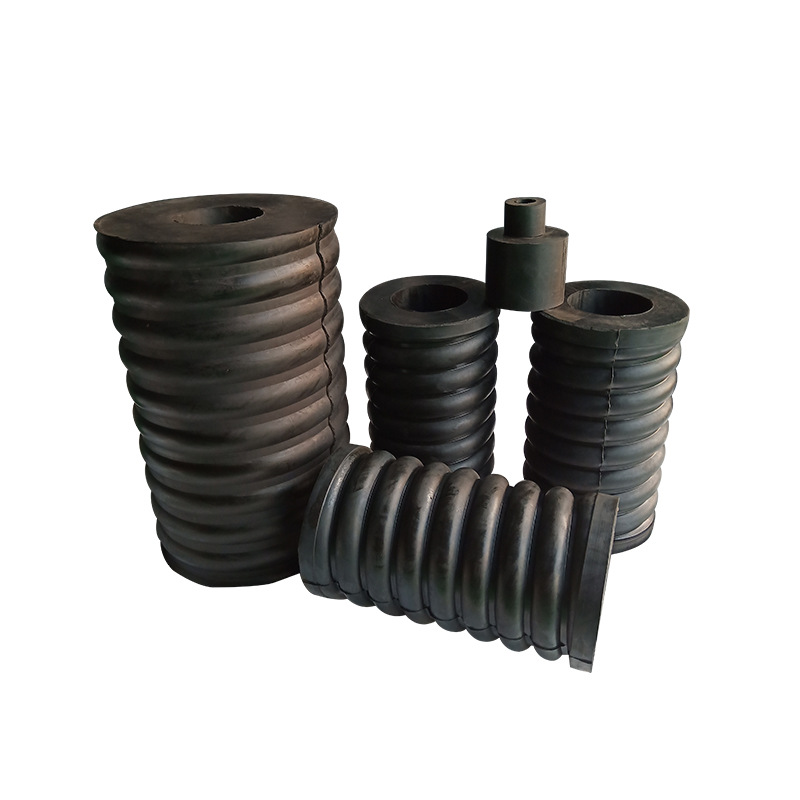 矿筛减震弹簧大型机械用橡胶复合弹簧 振动筛减震螺纹复合弹簧