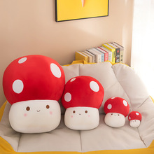 外贸表情蘑菇玩偶公仔蔬菜抱枕软萌蘑菇娃娃植物毛绒玩具靠枕摆件