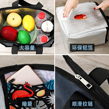 韩版牛津布简约大号保温饭盒袋学生午餐便当包防水防油铝箔手提袋