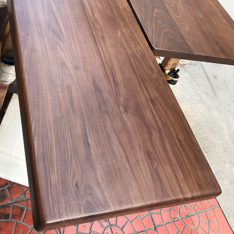 黑胡桃木板材书桌红橡实木升降腿桌面板樱桃办公白蜡原木餐桌