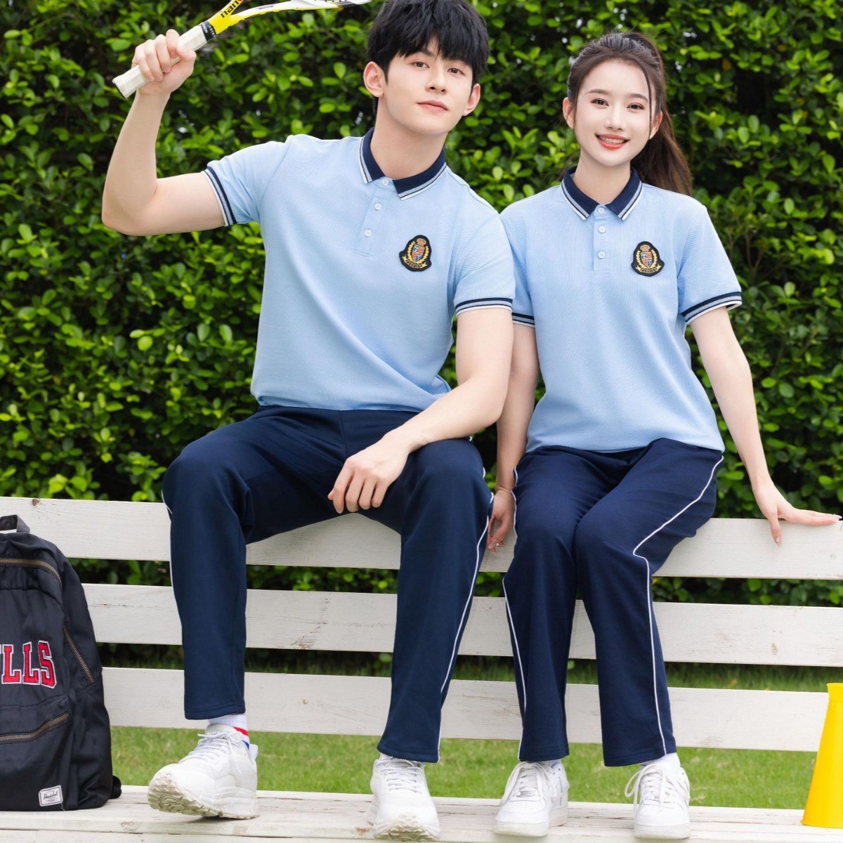 小学初中毕业班服学院风校服套装夏季棉运动会合唱服装-阿里巴巴