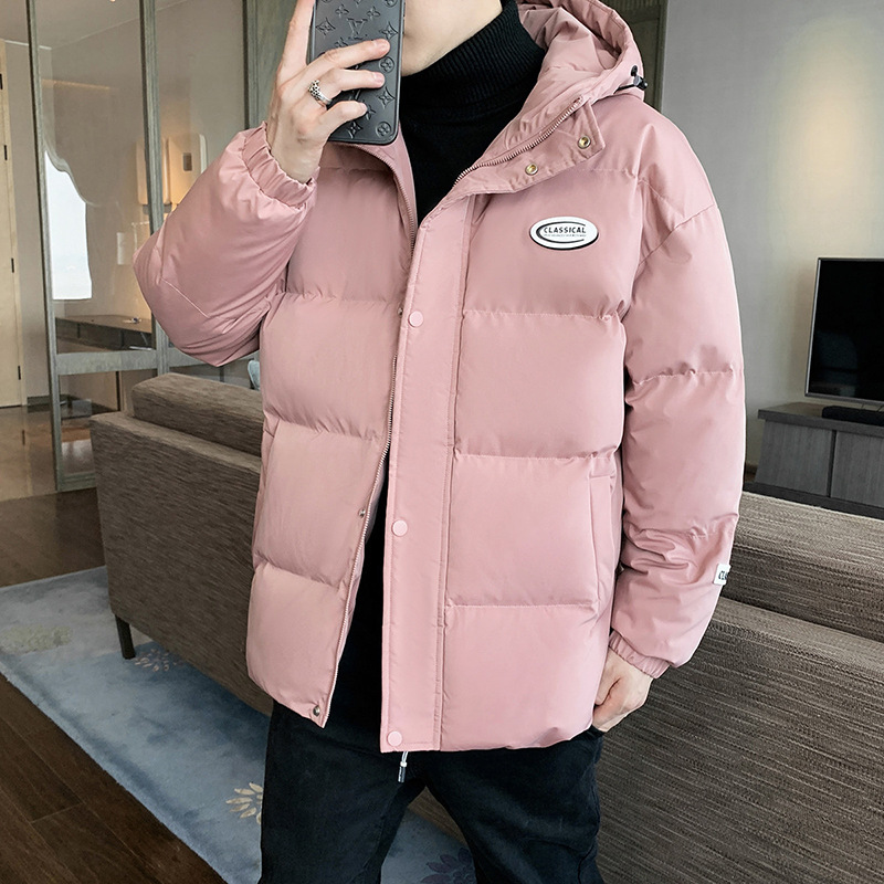 Cotton-Padded Coat Men's 2023 New Autumn and Winter Fleece-Lined Thickened Cotton Clothing Cotton-Padded Jacket Menswear Fashion Brand Winter Clothes Cotton-Padded Coat Jacket