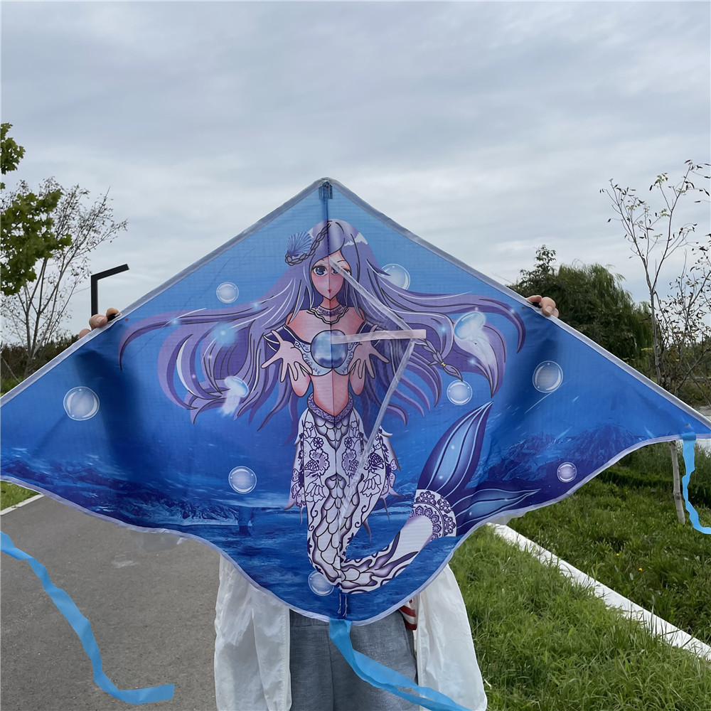Weifang Kite New 1.2 M Upper and Lower Closed Toe Long Tail Double Tail Cartoon Breeze Easy to Fly Children's Favorite Kite