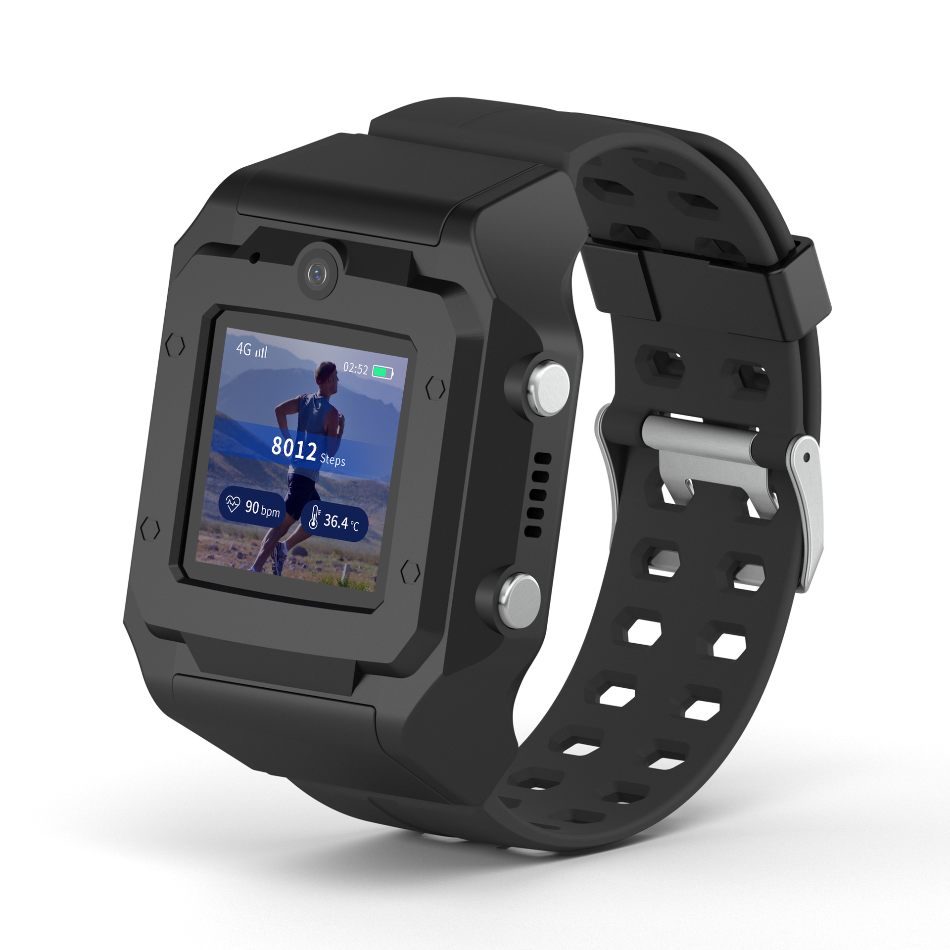 个人健康防疫gps定位跟踪器 室外定位 体温心率监测手环 后台监管