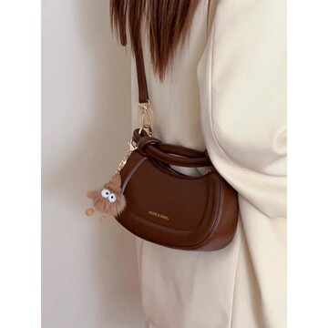 法式小众手提包包女春季2024新款潮单肩斜挎包百搭ins复古马鞍包