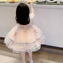公主裙童装女夏季新款仙女童蓬蓬纱洋气洛丽塔裙子套礼服