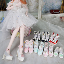 DF梦童话3分BJD娃娃鞋子60厘米sd娃娃换装娃娃高跟鞋6.5cm绣花鞋