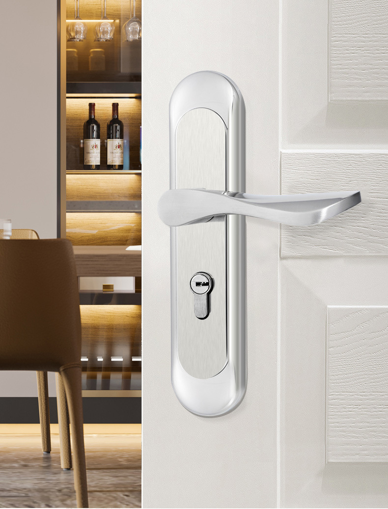 卧室门锁室内家用房门木门锁具免改孔可调节门把手手柄执手