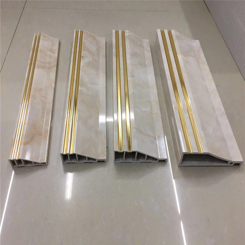 厂家石塑双色金边黑边装饰线条电视背景墙仿大理石边框电梯门套线