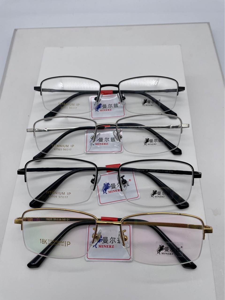 18k金精工商务眉毛纯钛暴龙陌森半框全框眼镜框眼镜架批发