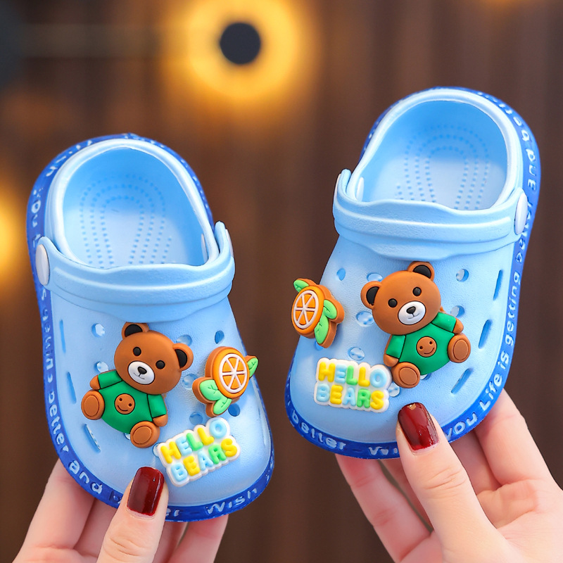 Children's Slippers Summer Girls' Cute Soft Bottom Non-Slip Children's Sandals Children's Infants Baby Hole Shoes Boys