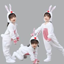 元旦儿童小白兔表演服幼儿园舞台舞蹈服装小动物表演服兔子演出服